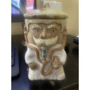 Funny 3D Face Pottery Doctor Funny  Lidded Mug